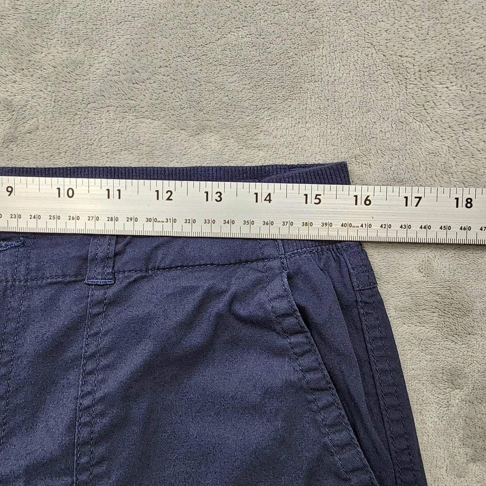 Dā-sh Shorts Mens S Blue Cargo Stretch Canvas Elastic Waist 10 Inseam Casual